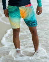 Board Shorts in Parrotfish/ Black